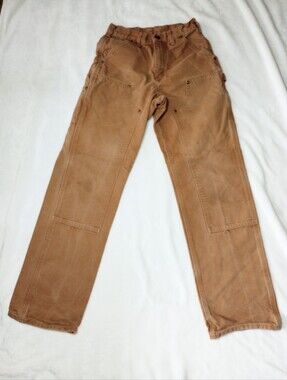 Carhartt Utility Brown Canvas Cotton Work Pants 28x31 Double Knee Gorpcore Chore